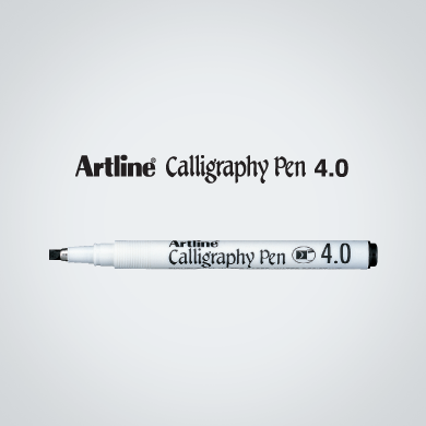 Calligraphy Pen 4.0mm Black Artline Ref EK244